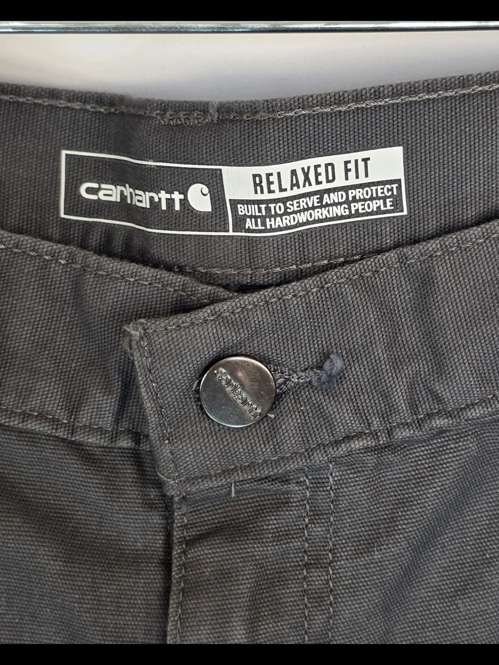 NWT Carhartt Rugged Flex Canvas Work Shorts Mens 46 Grey Relaxed Fit BS2514-M